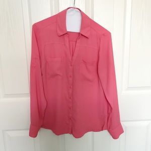 Salmon pink blouse